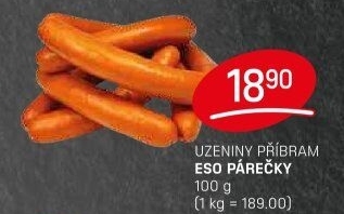 Párky Eso Příbramská uzenina
