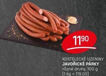 Párky javořické Kostelecké uzeniny