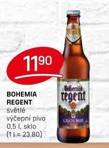 Pivo světlé výčepní 10° Bohemia Regent