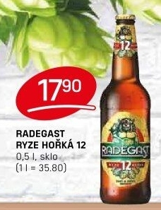 Pivo světlý ležák 12° Ryze hořká Radegast