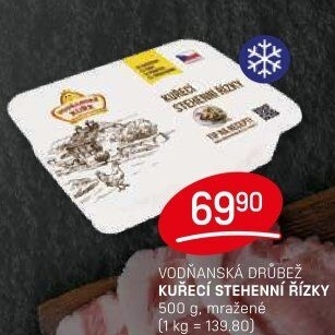 Řízky kuřecí stehenní mražené Vodňanské kuře