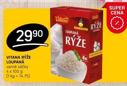 Rýže loupaná dlouhozrnná Vitana