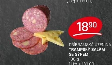 Salám trampský se sýrem Příbramská uzenina