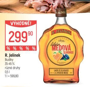 Likér Medová slivovice Rudolf Jelínek