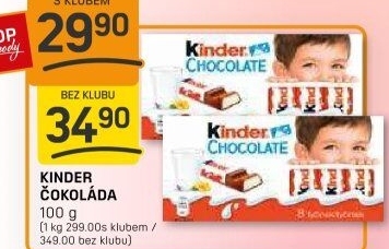 Čokoládky Kinder