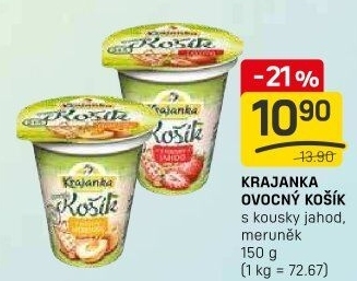 Jogurt ochucený Ovocný košík Krajanka