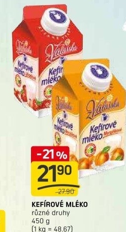 Kefírové mléko ochucené Mlékárna Valašské Meziříčí