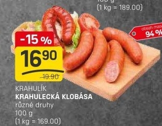 Krahulecká klobása Krahulík