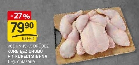 Kuře + 4 kuřecí stehna Vodňanské kuře