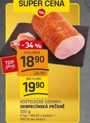 Pečeně debrecínská Kostelecké uzeniny