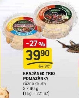 Pomazánky Trio Krajánek