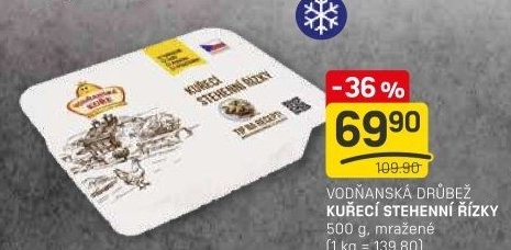 Řízky kuřecí stehenní mražené Vodňanské kuře