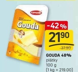 Sýr Gouda 48% Kapucín