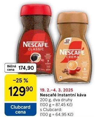 Instantní kávy Nescafé