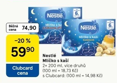 Mlíčko s kaší Nestlé