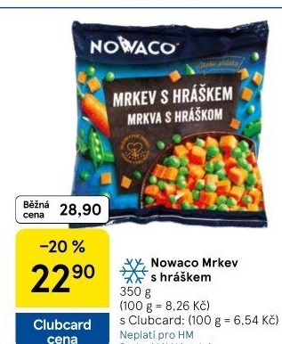 Mrkev s hráškem mražená Nowaco