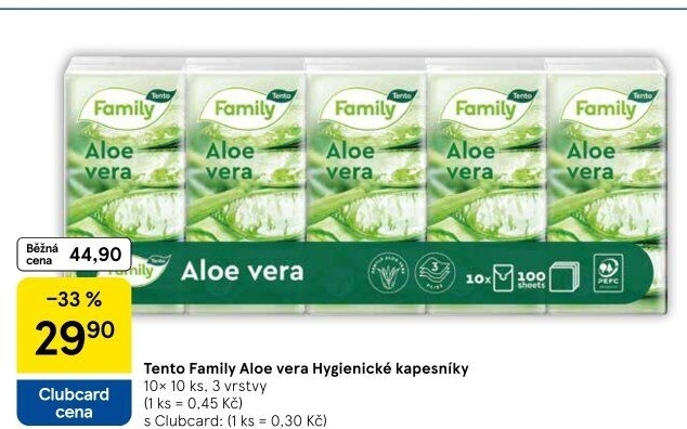 Papírové kapesníčky 3vrstvé Tento
