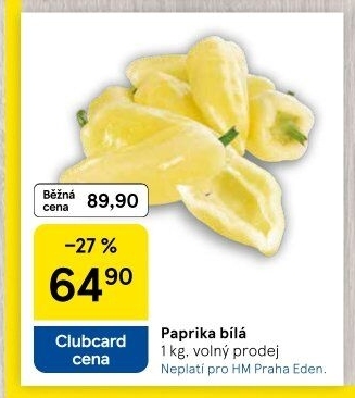 Paprika bílá