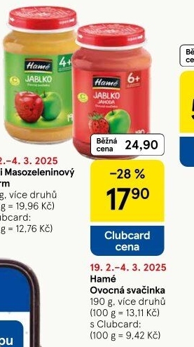 Přesnídávka ovocná Hamé