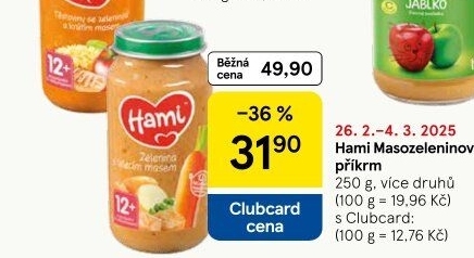 Příkrm masozeleninový Hami