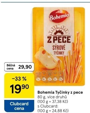 Tyčinky Z pece Bohemia Chips