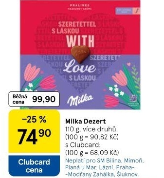 Bonboniéry Milka