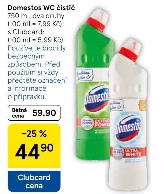 Čistič WC gelový Domestos