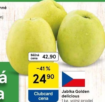 Jablka Golden Delicious