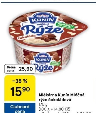 Mléčná rýže Mlékárna Kunín