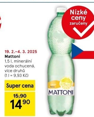 Ochucená voda Mattoni