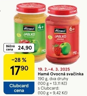 Přesnídávka ovocná Hamé