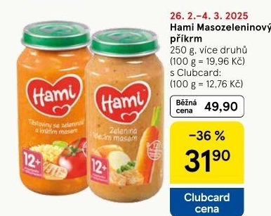 Příkrm masozeleninový Hami