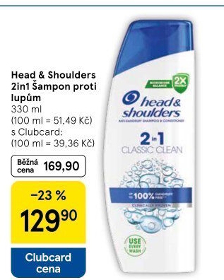 Šampon a balzám na vlasy 2v1 proti lupům Head&amp