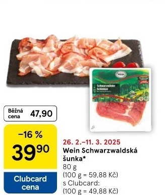 Šunka schwarzwaldská Wein