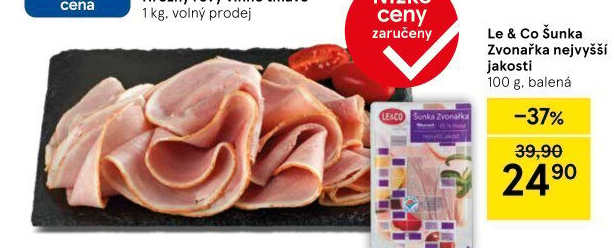 Šunka Zvonařka nejvyšší jakosti LE&amp