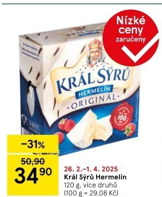 Sýr Hermelín Král sýrů