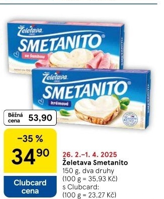 Sýr tavený Smetanito Želetava