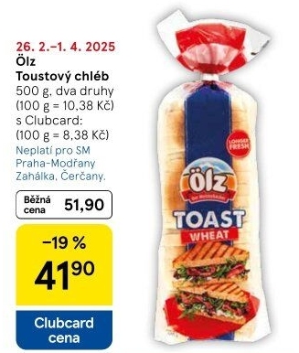 Toustový chléb Ölz
