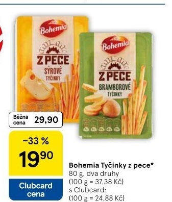 Tyčinky Z pece Bohemia Chips