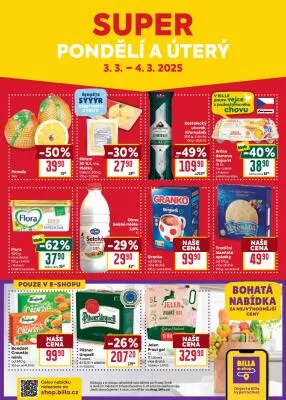 akční leták BILLA 26.2.2025-4.3.2025