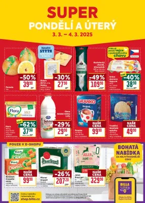 akční leták BILLA 26.2.2025-4.3.2025