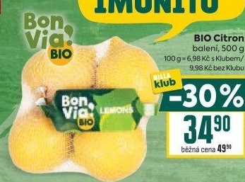 Citrony Bio Billa Bonvia