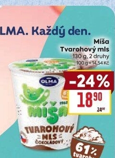 Dezert Tvarohový mls Míša Olma