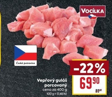 Maso na guláš vepřové Vocílka