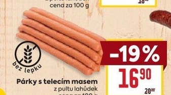 Párky s telecím masem