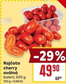 Rajčata cherry oválná