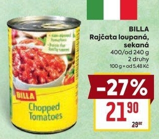 Rajčata loupaná Billa