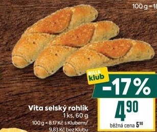 Rohlík Vita selský