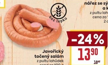 Salám javořický točený