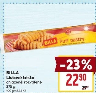 Těsto listové Billa